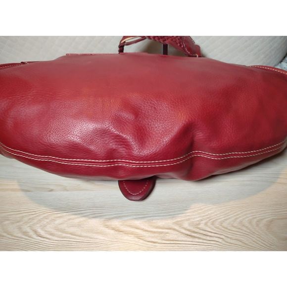 EUC Tommy Hilfiger PU Leather shoulder hobo bag braided handle purse Y2K vibes - Picture 10 of 11